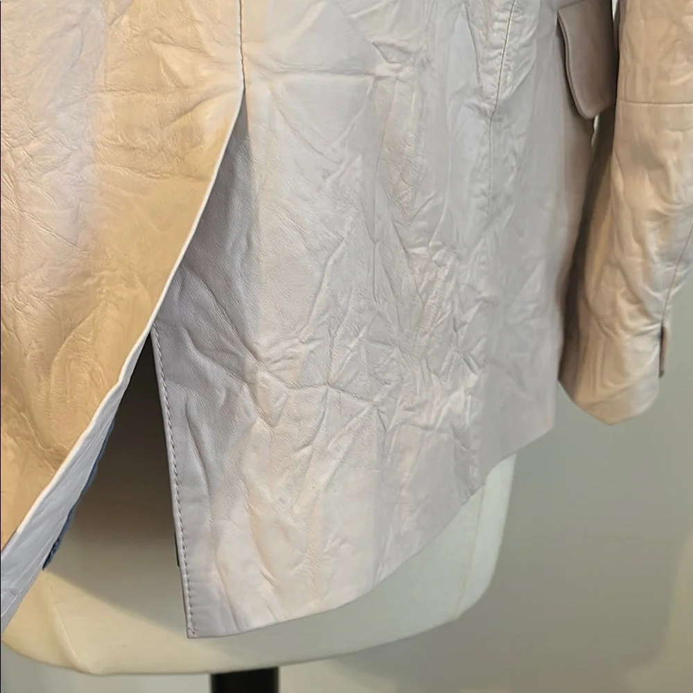🌸 Zadig & Voltaire VERYS Crinkle Lamb Leather Blazer Jacket 38 / M - Picture 12 of 16